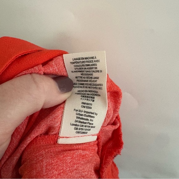 NWT Free People Say You Love Me Open Back Blouse in Red - Picture 8 of 8